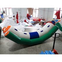 바나나 보트 수상 레저 공기주입식 플로팅 워터 게임 성인용 파크 플레이, 4x1.5x1.5m