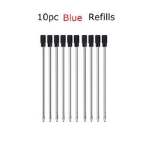 6 인 1 멀티 도구 펜 다기능 스크루 드라이버 정밀 눈금자 캘리퍼스 볼펜 전화 터치 창의력 레벨 미터 116384, 10pc 블루 리필