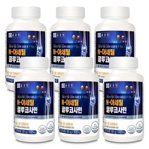종근당 관절 연골 건강 엔 글루코사민 N 아세틸 그루코사민 500mg 상어연골분말 콘드로이친 함유 건강기능식품, 6개