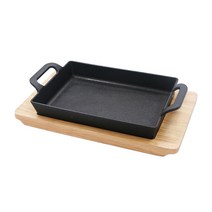 떡볶이판 철판 스텐 업소용 분식집 사각 불판 무쇠 닭갈비 볶음 팬 콘치즈 주물팬 소형 미니, A 20 12 cm철판(2269)