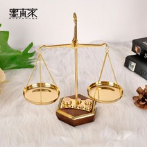 천칭 저울 골동품 장식 인테리어 선물 골든 수평, 새로운 밝은 색상 둥근 바닥 반점