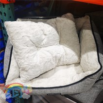 강아지집 COSTCO 구매함 KIRKLAND 코클랜드 양면 뒤집다 형 애완동물용집 깔다 방석 겨울 가을 1632795107, 그레이 (숏 )