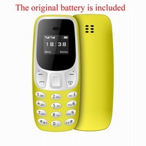 무선전화기 유뮤선전화기 레트로 Bm10 미니 3310 휴대용 소형 마이크로 모바일 핸드폰 Gsm 듀얼 Sim 지원, 06 Yellow