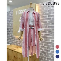 레코브 가슴포켓스트라이프롱셔츠 LU2197NB003X
