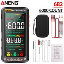 전기계량기 전력양계 전력량ANENG 682/681 스마트 멀티 미터 빅 컬러 스크린 AC/DC 전류계 전압 테스터 전, 01 682 6000count