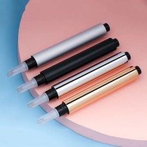 실리콘립브러쉬 안지워지는립스틱 골드 실버 매트 블랙 트위스트 펜 빈 립 글로스 실리콘 브러시 팁 화장품 여드름 오일 용기 컨실러 튜브 3ml, 14.100pcs - silver