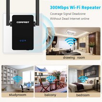 휴대용 공유기Comfast CF-WR302S 무선 와이파이 라우터 리피터 300M 10dB, 01 EU Plug