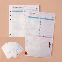 6공 데일리 다이어리속지 45매 A5 노트만들기 투명다이어리 태교일기장 날짜형다이어리 다이어리수첩 명품다이어
