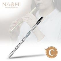 아이리쉬 휘슬 틴 피리 리코더 NAOMI 은도금 알루미늄 합금 6 홀 플루트 아일랜드 주석 높은 C & D 영어 목관 악기, 1.High C