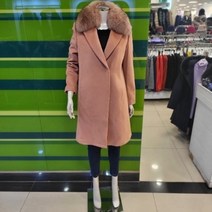 크로커다일레이디 NC09 올리비아하슬러 폭스퍼 탈부착가능한 캐시미어 모직코트 OH8WCT213