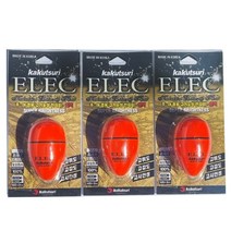 카쿠쯔리 elec 전자찌 3세트 감성돔 참돔 벵에돔 야간 선상 갯바위 전자찌 주야겸용찌, 2.0(3개입), 레드