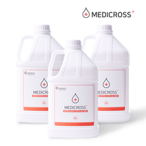 메디크로스 4L x 3EA 대용량 다용도 소독수 세균제거 살균소독제 차아염소산수, 3개, 4L+손소독제