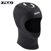 ZCCO 다이빙 스노클링 서핑 수영 잠수 모자 슈트 캡 후드 모자 스쿠버, 블랙