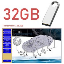 자동차 차량 진단기 2022 최신 17.00.020 mini vci techstream 미니 vci otc 스캐너용 자동차 스캐닝 소프트웨어 ecm ecu 코딩 진단 for, v17.00.020 32GB USB, 다국어