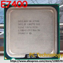 지널 인텔 코어 2 듀오 데스크탑 CPU E7400 3M 캐시 2.80 GHz 1066 MHz 1 일 이내에, 한개옵션0