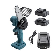 테이블 쏘 플런지쏘 테이블쏘 나무재단 4 inch electric chain saw 무선 미니 목공 톱 w 24v 배터리 충전기 makita 배터리 충전식 전동 공구, 2배터리 1충전기, 우리를