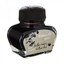 펠리칸 잉크 Pelikan 4001 만년필용 병잉크 브릴리언트 블랙 30ml 각 1개(301051), 브릴리언트 블랙 _30ml