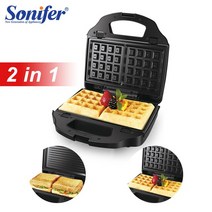 핫샌드위치 토스트 샌드위치 와플 메이커 Sonifer-전기 2 인 1 와플 조리기 750W 조리용 주방 가전 아침 식, 01 2 In 1 Waffle Maker_03 AU