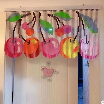 비즈발 앵두 체리구슬커튼 주방 과일장식 파티션