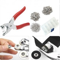 [더더블유] 스냅단추 펀치 수선 단추펜치 (+단추100개 세트 구매가능 ), 스냅단추펀칭기+단추100개 (케이스포함)