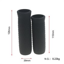 2pcs 전기 스쿠터 실리콘 핸들 바 커버 슬립 온 안티 진동 컴포트 핸들 바 그립 커버 segway ninebot max g30, 검은색