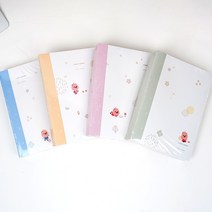 [PURE+ 항균] LOVELY 루피 무선제본 노트, 라이트카키