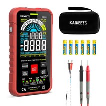검정기 접지 저항 측정기 전류 절연 멀티미터 디지털 테스터기 검전기KAIWEETS KM601 9999 카운트 디지털, 03 KM601-Red