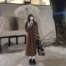 트위드 재킷 겨울 코트 여성용 롱코트