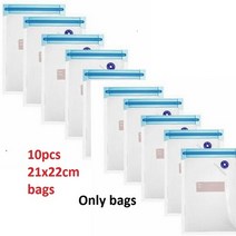 탈포기 원심 진공 탈기 USB 충전식 전기 핸드 헬드 실러 펌프 BPA 재사용 가능한 식품 보관 지퍼 가방 휴대용 수비드 백, [05] 21x22cm