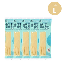 손마중 고무장갑 아이보리 L (대) x 5개