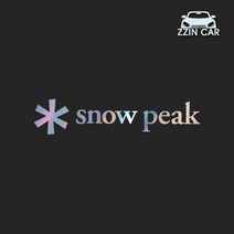 찐카 Snow Peak 로고 캠핑 데칼스티커 ZCCP-18 /캠핑스티커 /스노우피크스티커, 옐로우, 대형