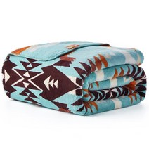 [코스트코] PENDLETON 벨벳 담요 127x177cm / 벨벳느낌 촉감담요/ 유니크 색상무늬 / 스티치 마감, 청색(Avra Valley)
