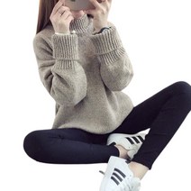 러블로어 소매롤업 베이직 반하이넥 도톰니트티