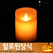 (주)파티해 할로윈 장식2 D-G - 월데코 종이등 데코 행잉 호박 LED 거미줄, F21_고급LED양초(파라핀)건전지형-소