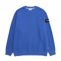 (국내매장판) 내셔널지오그래픽 스탠다드 벨룩스 세미 오버핏 맨투맨 블루