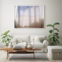 유홍아트 가로형 창문 바다 햇살 풍경 사진 그림 액자 프레임 3호 (8554501), 4.꽃한송이창문