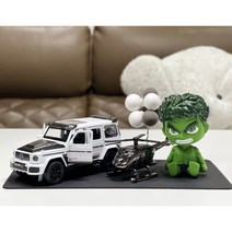 마블 어벤져스 남친 선물 자동차 실내 인테리어 장식품 차량용 방향제 피규어, 헐크+흰색브라보스+헬리콥터방향제+풍선+받침대