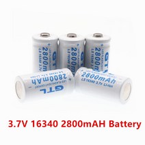 미니 새로운 3.7V 2800mAh 리튬 이온 16340 배터리 CR123A 충전식 레이저 펜 LED 손전등 셀, 01 3.7 볼트_05 10PCS