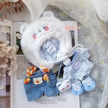 무속성솜인형 아이돌 20cm 몸체 모던 조카선물 키덜트 하얀 솜깅이 수제 눈망울 옷단품, 15cm, 폴라베어 세트