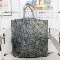 농농 다용도 고급 부직포 쇼핑백 가방 10개묶음, 소자-검정
