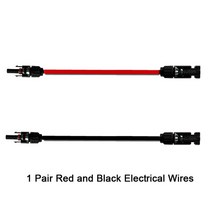 전선관 전선탈피기 전선 태양 전지 패널 태양광 PV 커넥터 포함 빨간색 또는 검정색 옵션 10AWG12AWG14AWG 1M-5M 1 개, [01] 1 Pair Red and Black, [01] 14 AWG-2.5mm2, [01] 1m