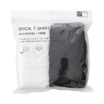 STCO 2PACK 블랙화이트 코튼 반팔 라운드 티셔츠 DTSUZ02