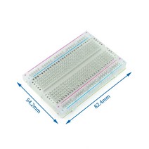 SYB 120 400 500 830 840 1660 MB102 GL-12 Points Solderless PCB Breadboard Mini Univer [A00017569], 02-400 transparent-17569