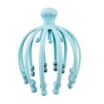 살림데이 4세대 2way 문어 다용도 두피 롤러 셀프 마사지기 정수리 머리 헤어 마사지 안마 지압 휴대용 안마기, 1개, 블루