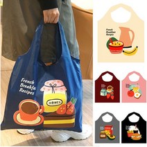 브렉퍼스트 폴딩백 가방 장바구니에코백 시장가방 시리즈(여우창고) 시장바구니 사은품 에코가방 판촉물, 012 핑크