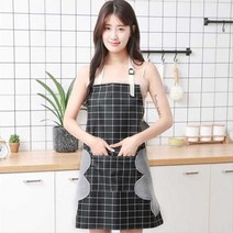 주방 캠핑 카페 극세사 손닦개 방수 앞치마 블랙, 없음