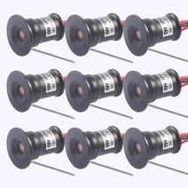직부조명 12V 쿠커 후드 미니 실내 Downlight 디 밍이 가능한 Led 명소 캐노피 1W 15mm RGB 계단 캐비닛 빛, 03 Black Housing_01 30 Degree, 03 12V Green