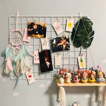메쉬망 네트 철 휀스망 진열대 대형, 화이트 95x65