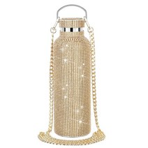 큐빅텀블러 반짝이 보온 보냉 럭셔리 휴대용 인싸 진공컵bling diamond 병 병 라인 석 물병 crossbody 스테인레스 스틸 열 플라스크 350ml500ml750ml, 금, 750ml