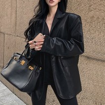 대박난박양 레더 루즈핏 자켓